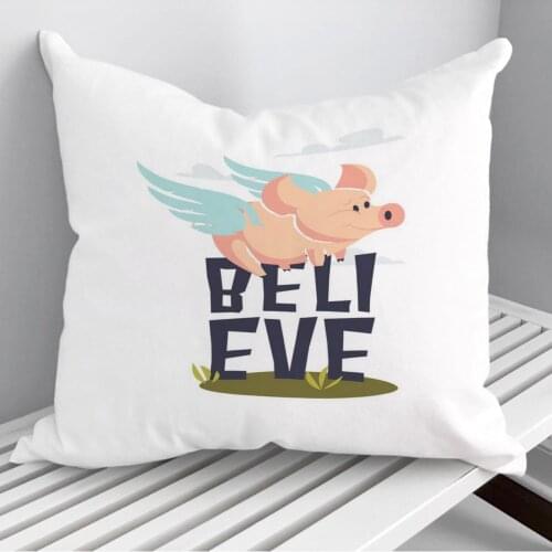 Believe Throw Pillows Cushion Cover On Sofa Home Decor 45*45cm 40*40cm Gift Pillowcase Cojines Dropshipping