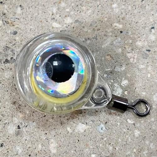 2.5cm2.3g LED Fishing Lure Light Mini Deep Drop Underwater Eye Shape Fishing Lamp Luminous Bait for Attracting Fish Squid