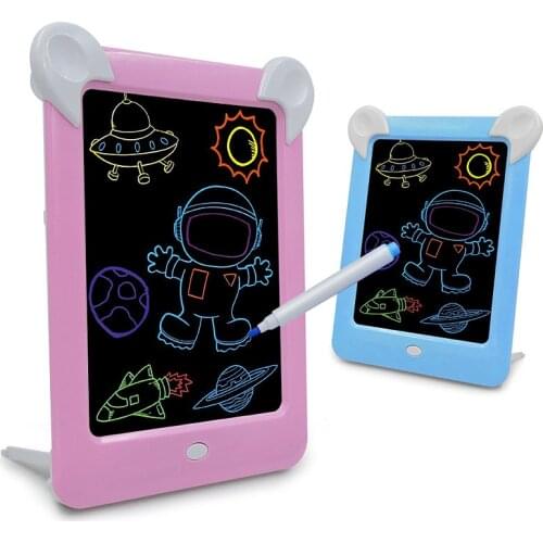 3D Magic Drawing Board With Pen Sketchpad Tablet LED Lights Glow Art Drawing Toys Creative Kids Gifts Light Effects Puzzle Board