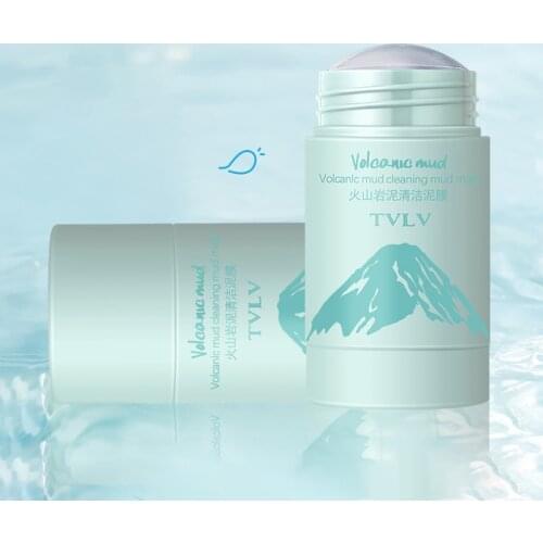 Green Tea Oil Control Eggplant Acne Volcanic Mud Film Cleaning Solid Mask Moisturizing Blackhead And Fine Pores Mud Mask TSLM1