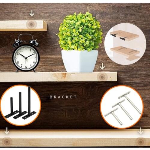 1PCS 3"4"5" Folding Shelf Support Bracket Hidden Floating Wall Shelf Support Brackets for Heavy Duty Bracket