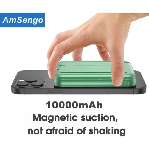 10000mAh For Magsafe Portable For iPhone 12 12Pro Magnetic Mobile Phone Battery Powerbanks Wireless Charging Magnetic Power Bank