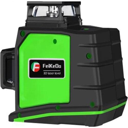 12 Lines 3D Cross Line Laser Level Self-Leveling 360 Degree Vertical amp Horizontal Cross Green Beam Line USB Charging