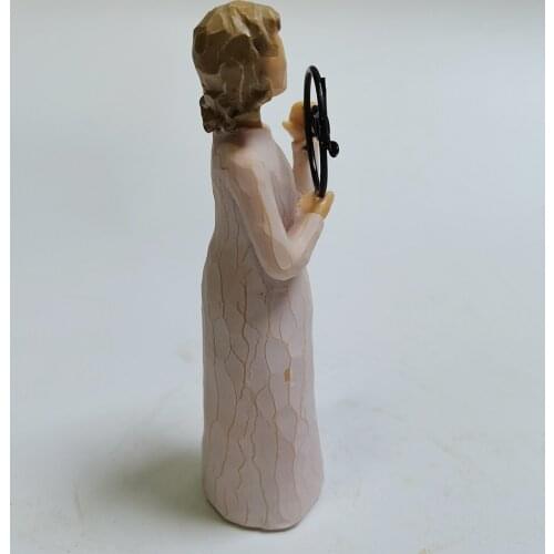 13cm Resin Angel Figurine Decor Love Statue Bookcase Shelf Ornament Crafts