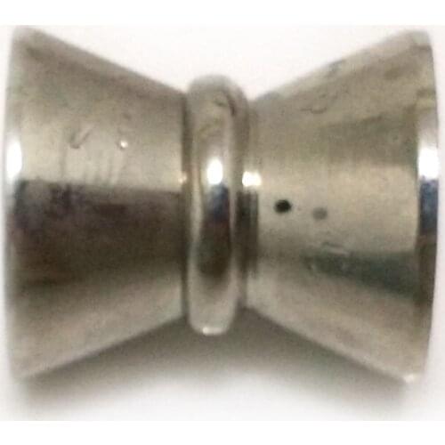 18x22mm Single Row Silver Horn Shape Magnete Clasp