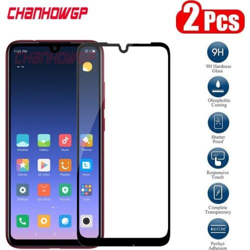 2pcs 9H Full cover Tempered Glass For Xiaomi Mi 9 SE 8 Lite 6X mi9 A2 Lite on Redmi Note 7 7A 6 Pro 6A Note7 Screen Protector