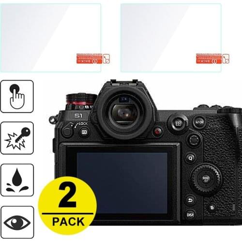 2x Tempered Glass Screen Protector for Panasonic DC-S1 DC-S1R DC-S1H DC-TS7 DC-FT7 DC S1 S1R TS7 FT7 FZ1000M2 ZS80 TZ95 G95 G90