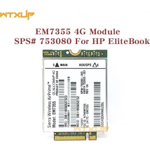 4G Card EM7355 LT4111 Gobi5000 EVDO/HSPA LTE unlock WWAN 4G Module 753080 for HP EliteBook 820 840 850 G1