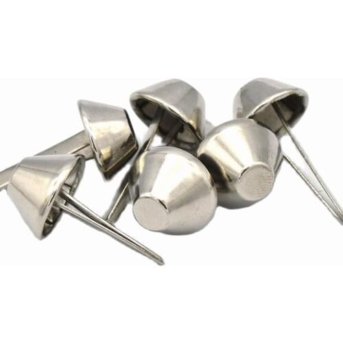 50pcs Silver Round Dome Purse Feet 15mm Handbag Nailheads Round Dome studs,leather purse feet,bag cone feet