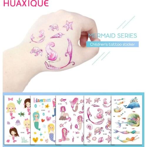 6 Sheets Lovely Mermaid Girls Paper Stickers DIY Decorative Sealing Paste Decoration