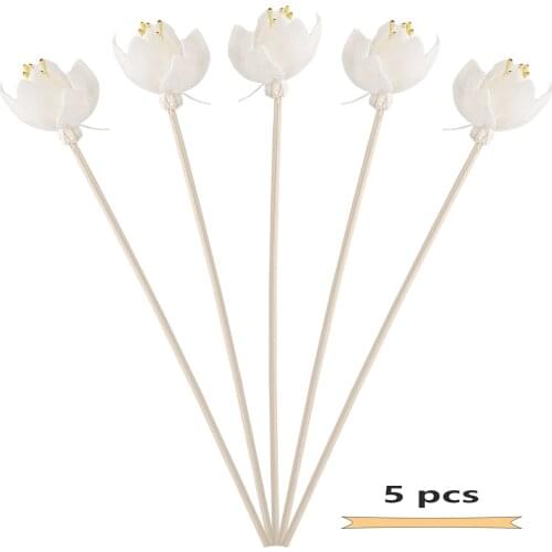 Aroma Diffuser Sticks Dried Flower Head Fragrant Spa 5 Stick/Set Home Daily Use Office Room Decoration 5PCS Aromatherapy Rattan