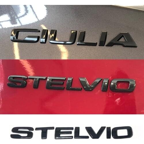 Car metal letter decoration label is suitable for Alfa Romeo Julia Stelvio exterior modification accessories