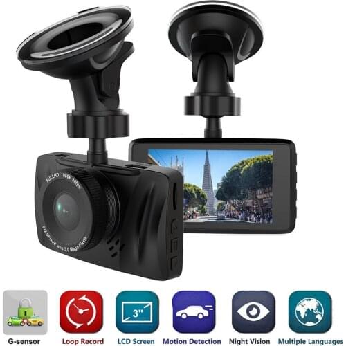 Car DVR 3.0 Full HD 1080P DashCam Vehicle Camera Video Recorder Auto Registrar Car Parking Monitor Motion Detector Car Camcorder