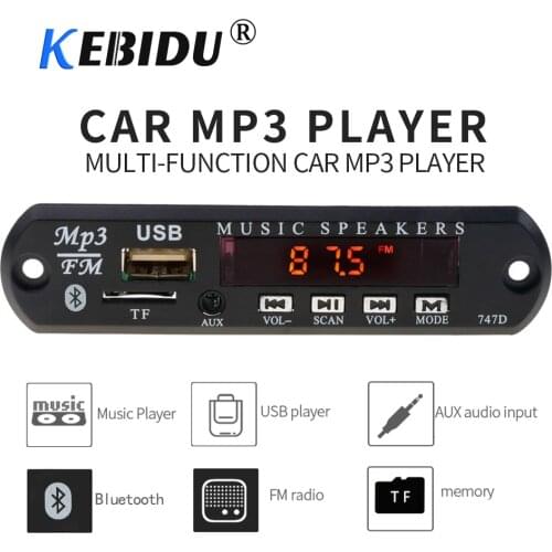 Bluetooth MP3 decodificador Board Car MP3 music Player module Wireless DIY decoder FM Radio TF USB 3.5 Mm AUX Audio Receiver