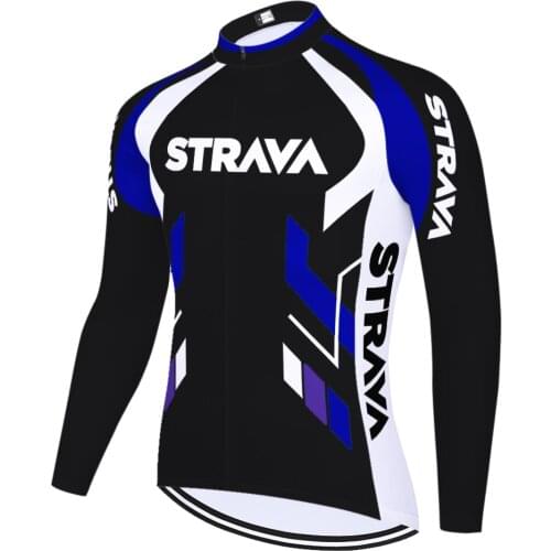 STRAVA Long Sleeve Cycling jersey summer spring quick dry bike Jersey Breathable Outdoor Bike tenue cycliste homme pro team 2021