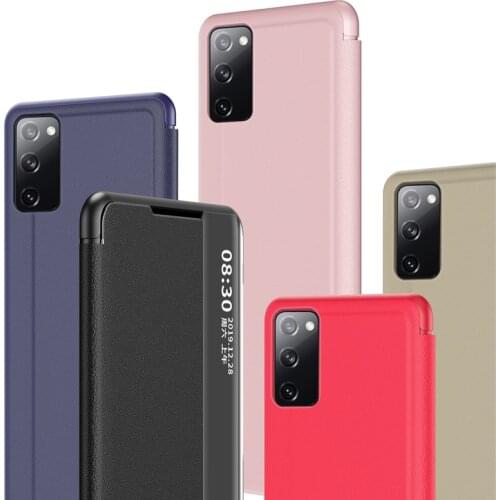 Smart View Flip Case For Samsung Galaxy S20 FE 5G PU Leather Side Window Stand Case for Galaxy Note 10 20 Ultra S10 Plus Lite