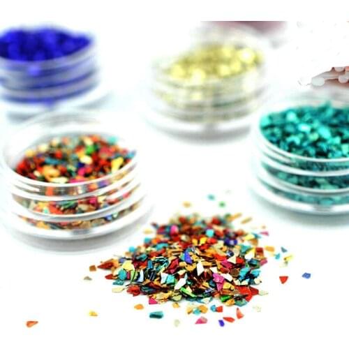 GLADZGT 5box/lot irregular Gold and silver Colorful sequins epoxy mold makeing jewelry filling for DIY jewelry making
