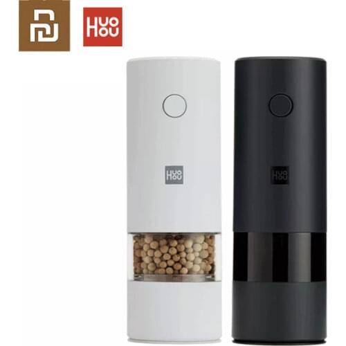Xiaomi Huohou Electric Automatic Mill Pepper And Salt Grinder LED Light 5 Modes Peper Spice Grain Pulverizer For Cooking
