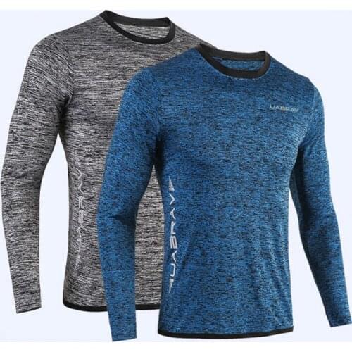 2021 New Running Shirt Mens Rashgard Long Sleeve Gym Shirt Sportswear Compression Dry Fit Shirts For Men Fitness Sport T-Shirts