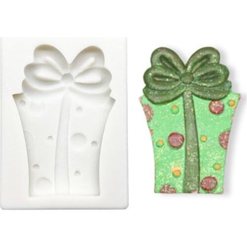 The Christmas Box Silicone Sugarcraft Mold Resin Tools Cupcake Baking Mould Fondant Cake Decorating Tools