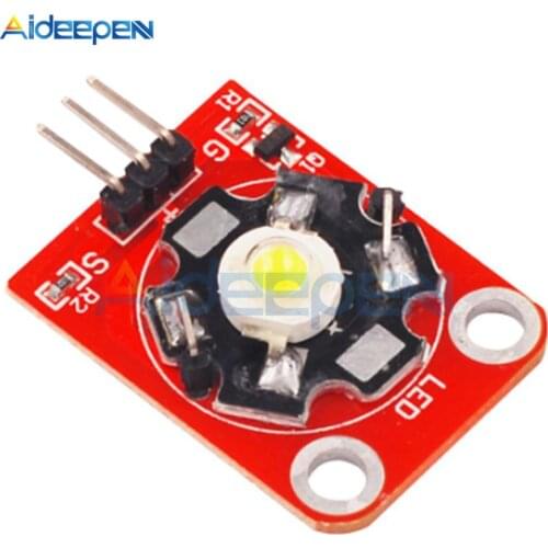 3W High-Power KEYES LED Module with PCB Chassis for Arduino STM32 AVR White Red Yellow Blue Green Purple LED High Power Module
