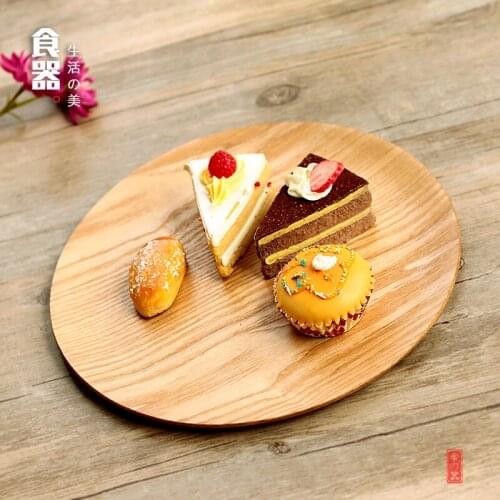 Creative Wooden Tray Bamboo Round Hotel Baking Tray Sushi Plate Serving Tray The Hotel Dishes