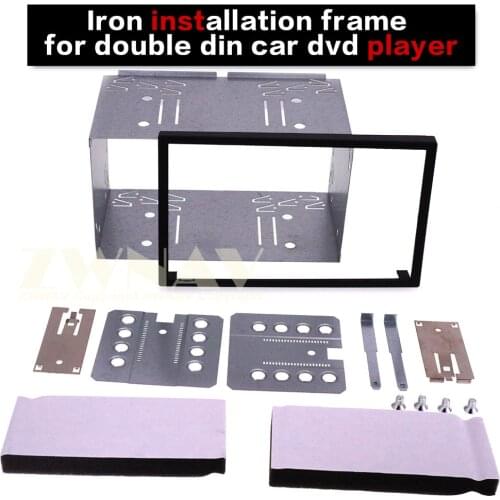 Universal Car Stereo Radio DVD Fascia Panel Plate Frame 2Din Panel Audio Dash Mount Kit Adapter Mounting Cage Frame 80x110x100mm