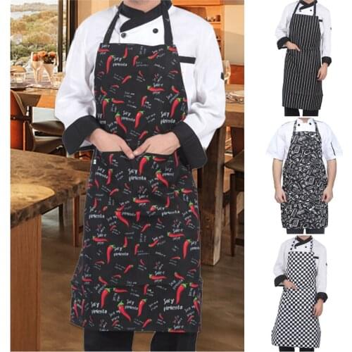 Verstelbare Halve Lengte Volwassen Schort Gestreepte Hotel Restaurant Chef Ober Schort Keuken Koken Schort Met 2 Zakken # Bo