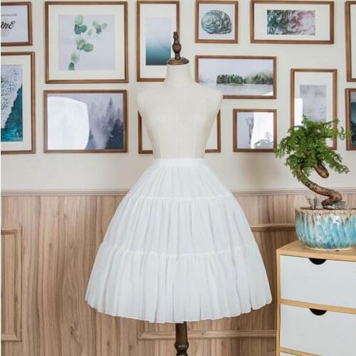 Women Skirt Lolita Violence Carmen Fish Bone Petticoat Chiffon Skirt Adjustable