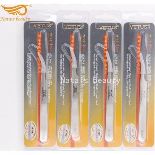 10pcs/lot Vetus 5B-SA Tweezers for Eyelash Extension Superhard Eyelash Extension Tool Free Shipping