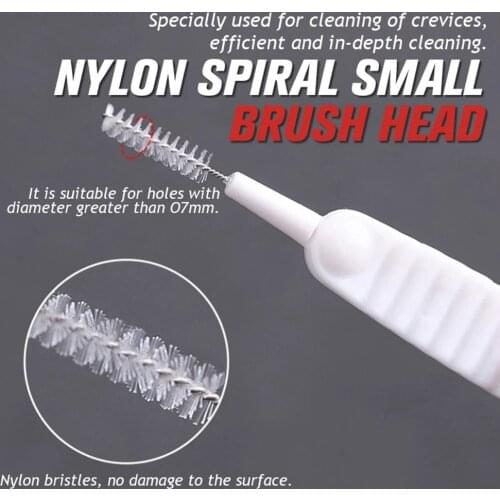 10 Pcs/Set Gap Hole Cleaning Brush Nylon Shower Head Cleaning Gap Brush Multifunctional Washing Anti-Clogging Pore Gap Cleaning