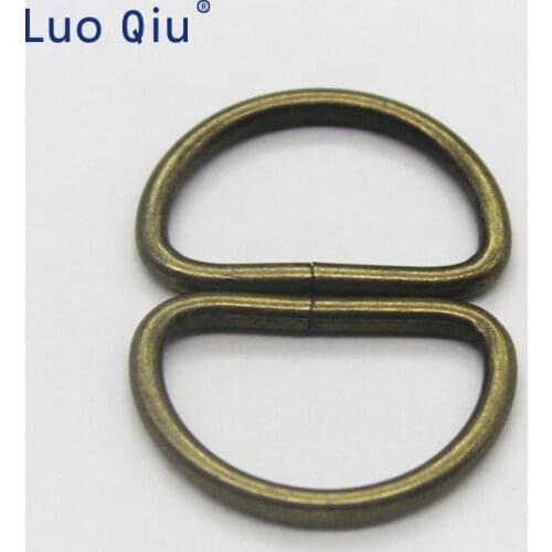 120 pieces/lot) Bronze 25mm D ring metal buckles Garment Accessories bags buckle Luggage hardware materials