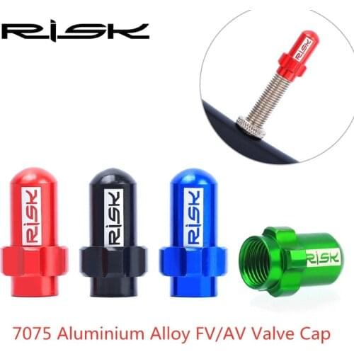 2pcs/box RISK Lightweight Aluminum Alloy Mountain Road Bike Bicycle Tire FV AV Presta Schrader Valve Cap Dust Cover