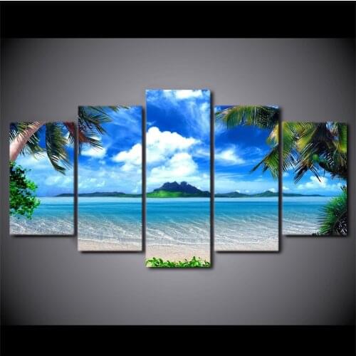5d DIY Diamond Painting Beach sea nature scenery Cross Stitch Kits Full Diamond Embroidery 3D Diamond Mosaic Needlework 5 pcs