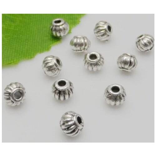 Free Ship 1000Pcs Tibetan Silver Spacer Beads For Jewelry Making 4x5mm