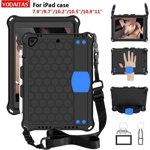 For iPad Air 1 2 10.2 7th 8th Generation Case for iPad 9.7 2018 6th Gen Kids Shockproof Cover for iPad Pro 11 inch 2nd Gen Case