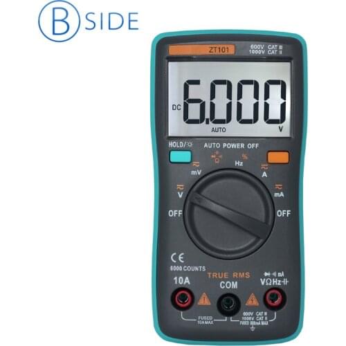 BSIDE Ture RMS Digital Multimeter ZT101 Multifunction AC/DC Voltage Current Resistance Capacitance Frequency Tester