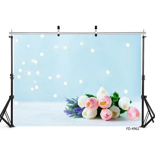 Flowers Flare Bokeh Photography Background Vinyl Backdrop for Baby Shower Lovers Valentines Day Wedding Photocall Fond Photo