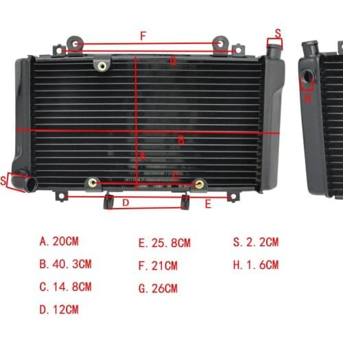 For Honda CBR400 NC23 1988 1989 CBR 400 Motorcycle Engine Radiator Motor Bike Aluminium Replace Parts Cooling Cooler