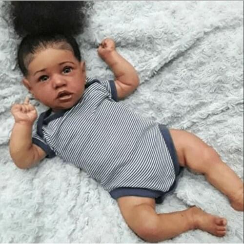 Hoomai black skin Reborn Baby Dolls Silicone Soft Body Fashion Boneca Reborn For Kids Christmas Gift Best Playmates