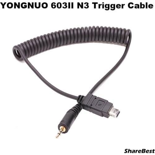 YongNuo LS-2.5 Shutter CABLE RF-603 N3 Wireless Flash Trigger Cable for Nikon D600 D610 D90 D5000 D5100 D5200 D5300 D7000 D7200