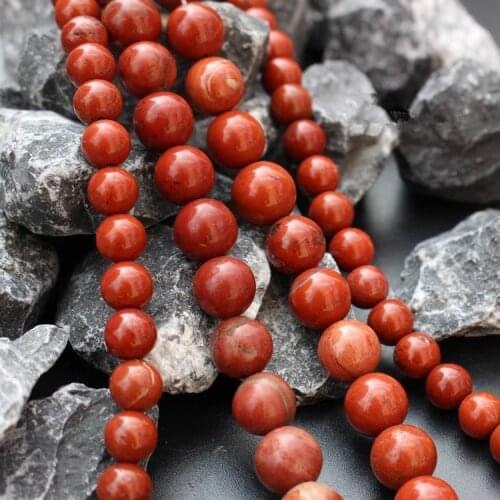 Wholesale AAA+ Natural Red Stone Round Beads For jewelry Making DIY Necklace Bracelet Material 4/6/8/10/12 mm Strand15.5