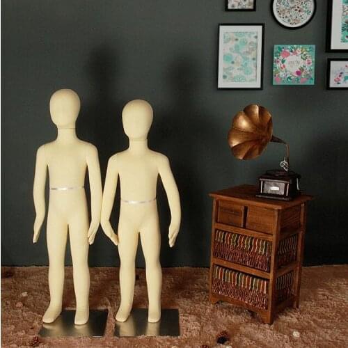 5-8years baby toroso 1pc child body Mannequins body display with Circular iron base fabric flexible textiles cloth,C408