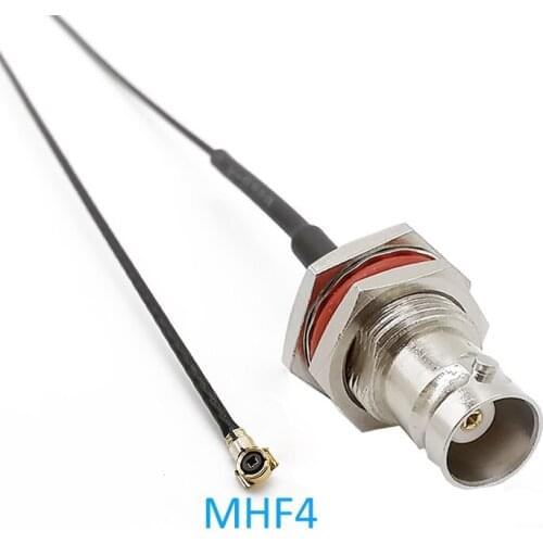 MHF4 to BNC Female IPEX U.FL IPX MHFIV to BNC Jack for Mini PCI 0.81mm For 7260NGW 8260NGW M2 Card Intel WIFI Wireless Board