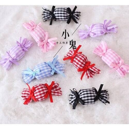 Sweet Bared Candy Side Clip Lolita Barrettes Bow Daily Life Double Ponytail Side Clip Cute Japanese-style-Style Hair Accessories
