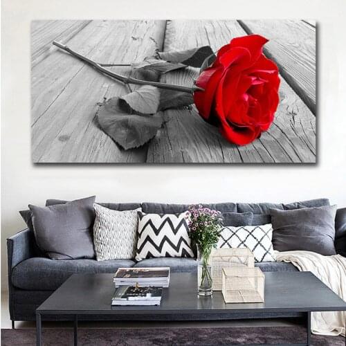 Wall Art Canvas Painting Picture Print Red Roses Flower Living Room Home Decorative Picture Paint on Canvas Modular Prints