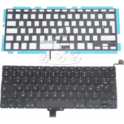 New French Keyboard With new Backlight For MacBook Pro 13" A1278 MB990 MC700 MC374