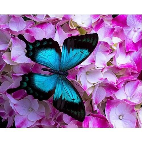 2017 New Diy Diamond Painting 30X40 Needlework Cross Stitch Sticker Painting Crafts Home Decor Morpho And Blossoms Free Shipping