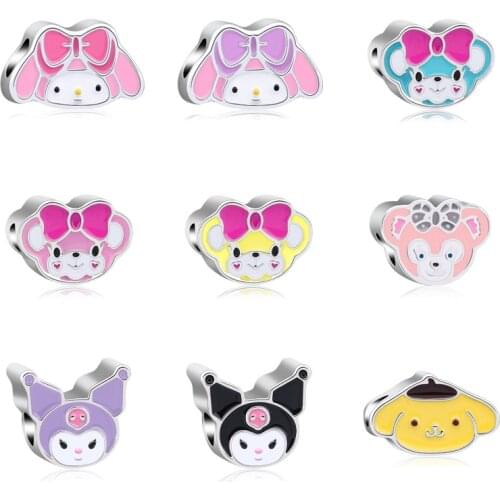 New Fashion Charm Original Cute Bear Puppy Beads Suitable for Original Pandora Ladies Bracelet Jewelry Gift