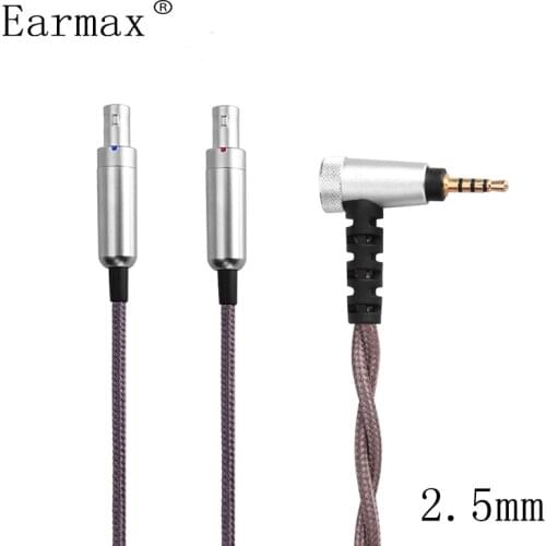 New Headphone Upgrade cable 2.5mm balance For Sennheiser HD800 HD800s HD820 D1000 Single crystal copper silver-plated cable